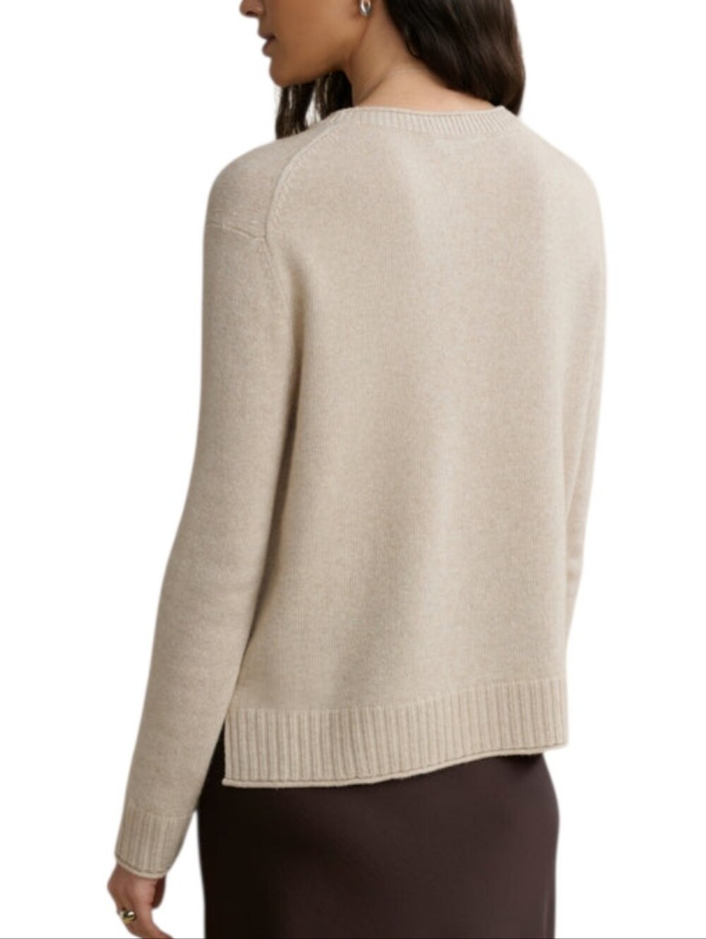 Jenni Kayne Everyday Sweater Oatmeal Womens Large Pullover Minimalist Coastal - Picture 5 of 9